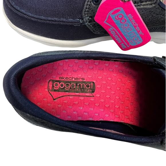Skechers On-The-Go Low Women's Navy Blue Canvas Walking Sneakers Shoes Size 7 - Picture 11 of 16